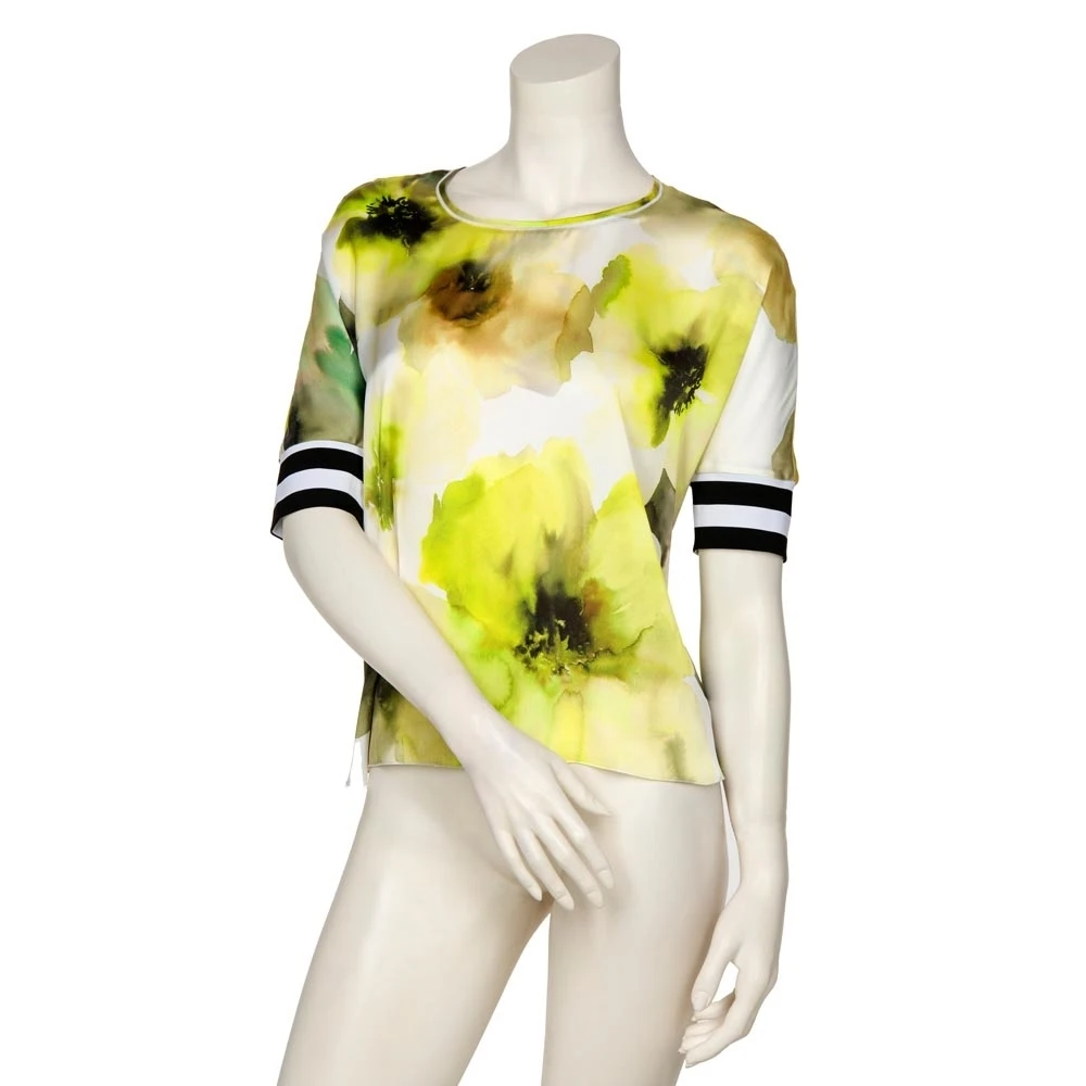 Beate Heymann 643-15 Shirt Green Flower 40 3 Beate Heymann 643-15 Shirt Green Flower 40